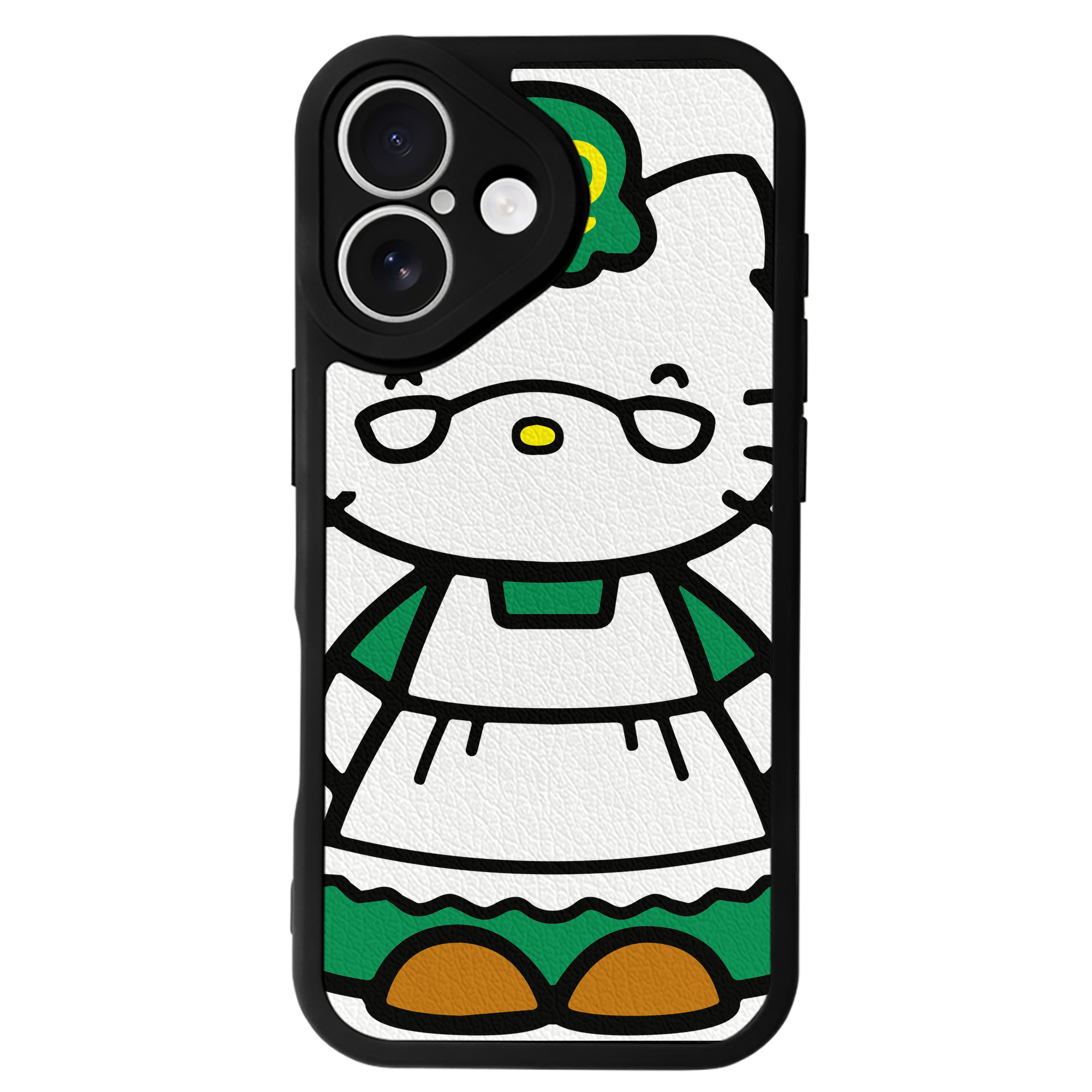 （画像用） Hello Kitty ハローキティ 【iPhone 16シリーズ対応】シリコンスマホケース（レザー調） 材質：シリコン